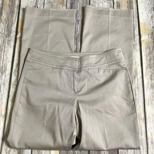 CAbi Khaki Tan Crop Leg Dress Pants Size 8